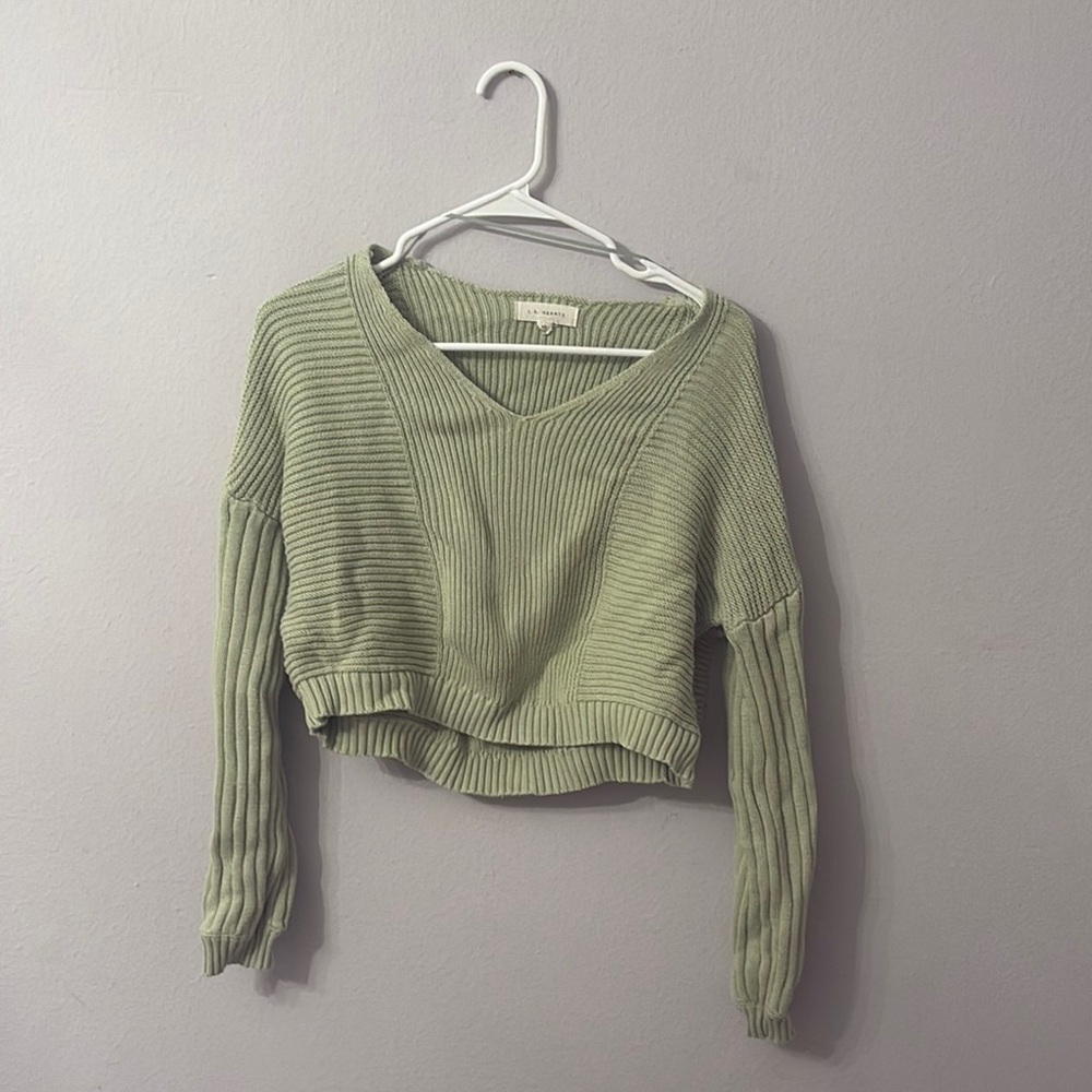 La Hearts PacSun Sage Ribbed Knit Sweater